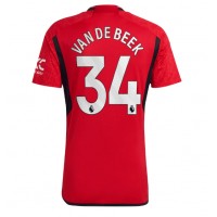 Pánský Fotbalový dres Manchester United Donny van de Beek #34 2023-24 Domácí Krátký Rukáv